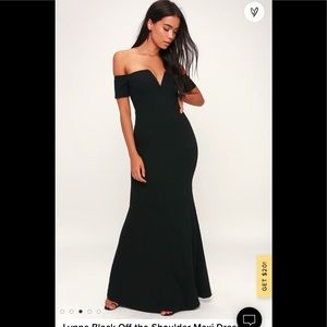 NWT Lulu’s black formal gown